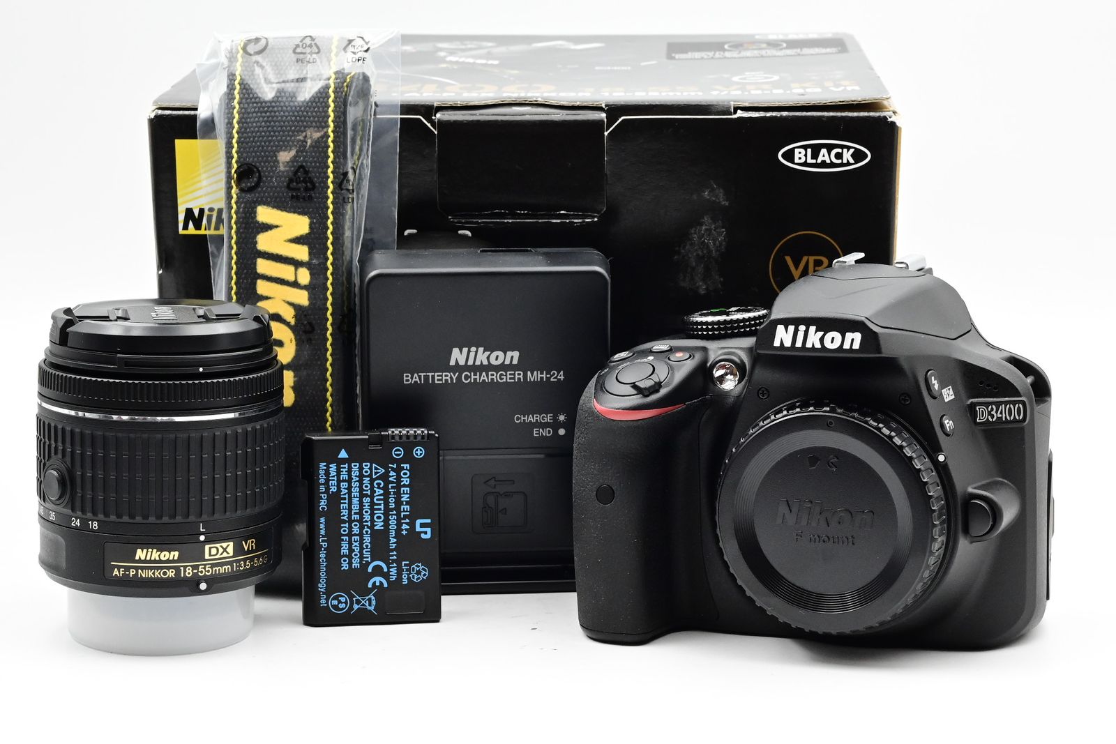 Nikon D3400 24.2MP DSLR Camera Kit w/18-55mm Lens *Less than 15 Clicks!