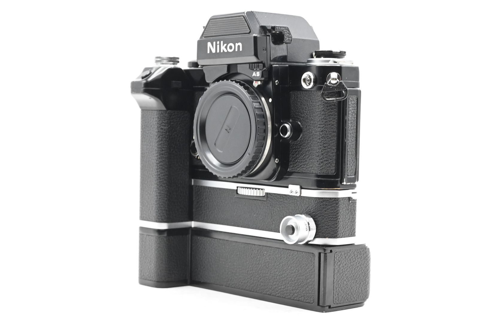 Nikon F2AS Photomic SLR Film Camera Body Black w/ MD-2 Motor & MB-1 Battery