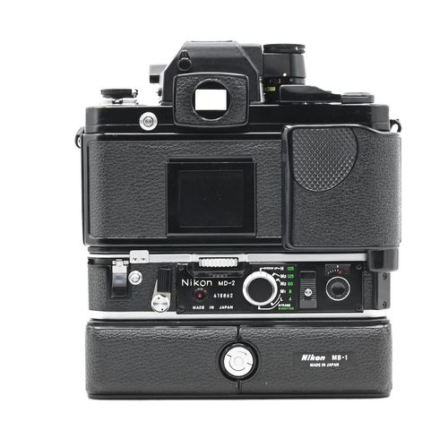 thumbnail-3 for Nikon F2AS Photomic SLR Film Camera Body Black w/ MD-2 Motor & MB-1 Battery