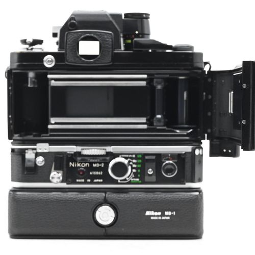 thumbnail-7 for Nikon F2AS Photomic SLR Film Camera Body Black w/ MD-2 Motor & MB-1 Battery