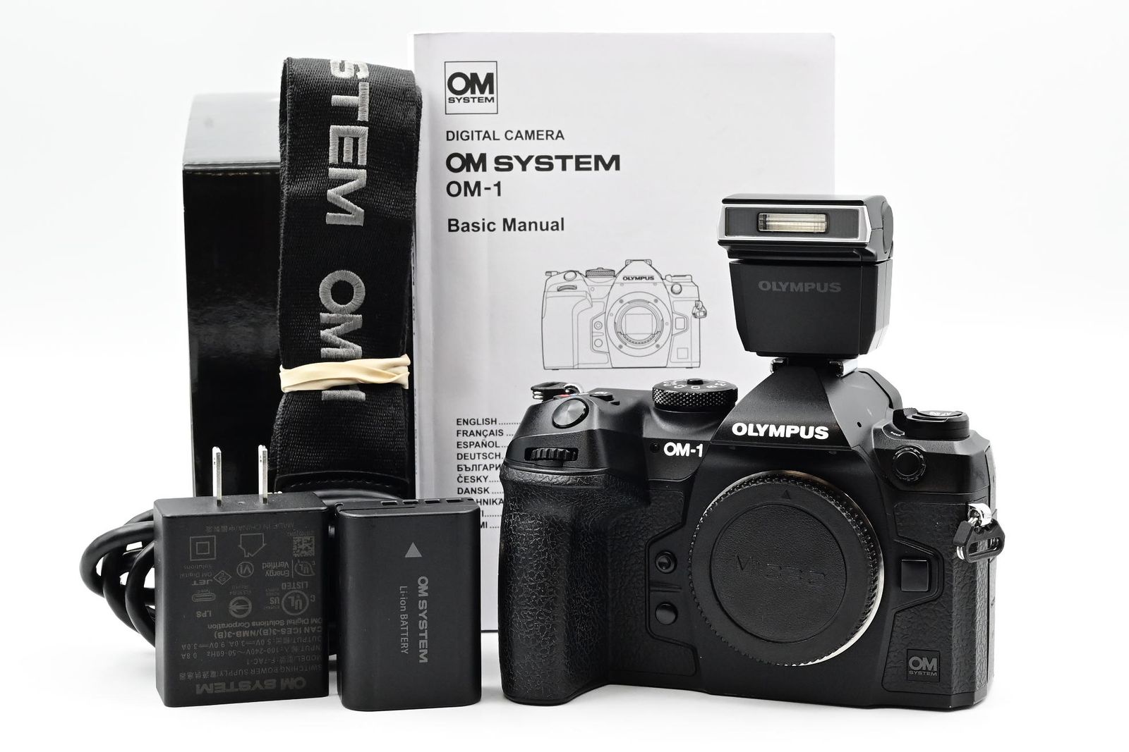 Olympus OM-1 22.9MP Mirrorless Digital Camera Body w/ FL-LM3 Flash