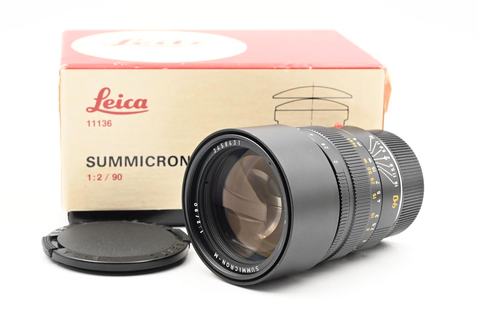 Leica 11136 90mm f2 Summicron-M E55 Lens Black (v.II)