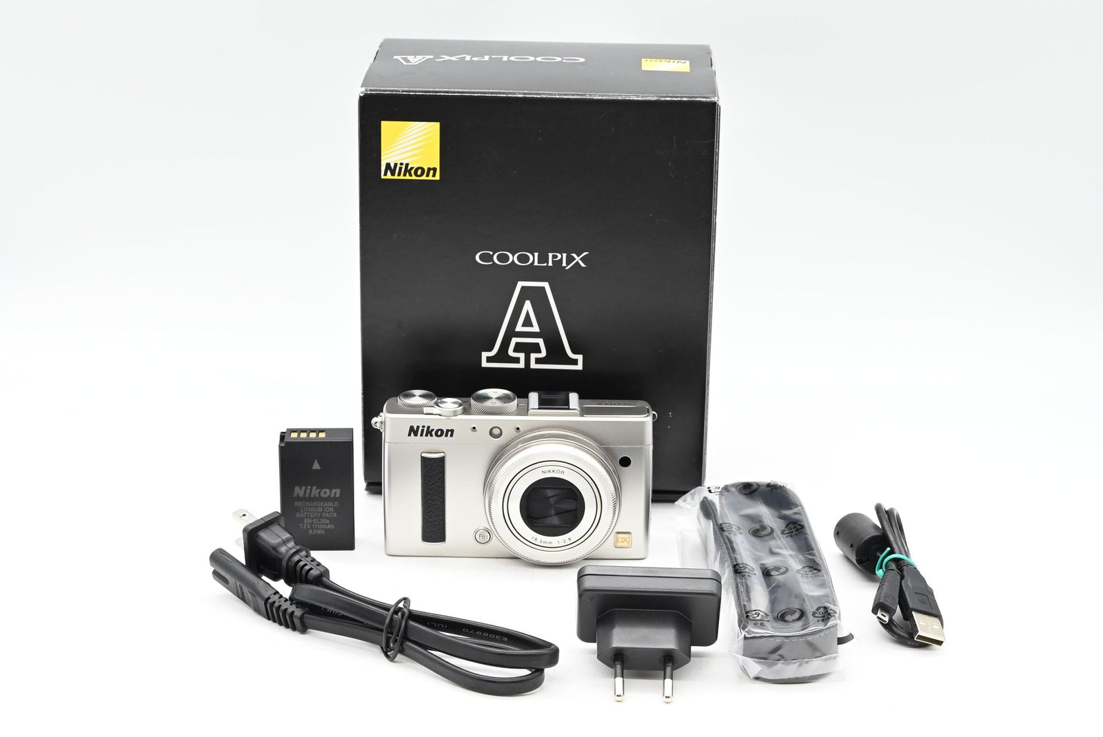 Nikon Coolpix A 16.2MP Digital Camera w/18.5mm f2.8 Lens Silver
