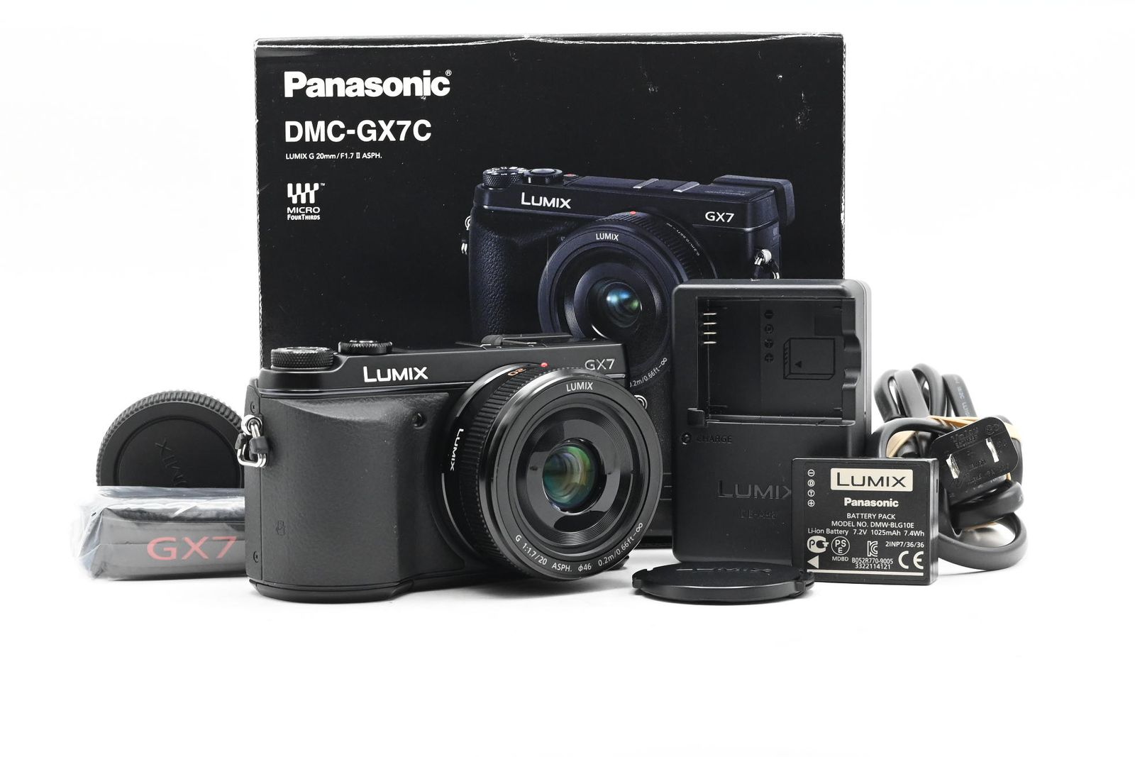 Panasonic Lumix DMC-GX7 16MP Mirrorless Digital Camera Kit w/ 20mm Lens