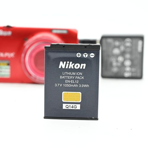 thumbnail-1 for Nikon Coolpix S6300 16MP Digital Camera w/10x Zoom Red