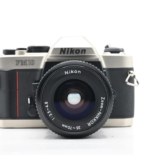 thumbnail-1 for Nikon FM10 SLR Film Camera Kit w/ 35-70mm Zoom Lens