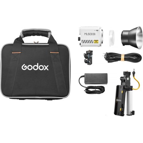 thumbnail-1 for Godox ML60IIBi Bi-Color LED Light Kit with AK-B01 Battery Grip
