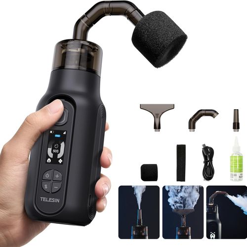 TELESIN C40 Portable Fog Machine for Photography, 40W Handheld Smoke Machine with Remote Control