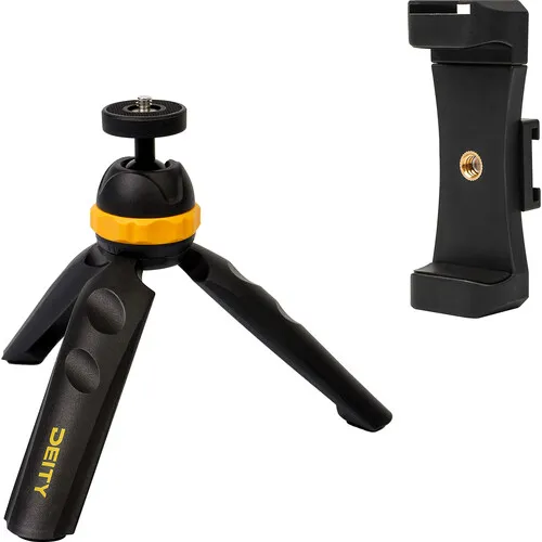 thumbnail-3 for Deity Microphones Pocket Wireless Digital Microphone Mobile Kit with Tripod & Smartphone Clamp (2.4 GHz, Black)