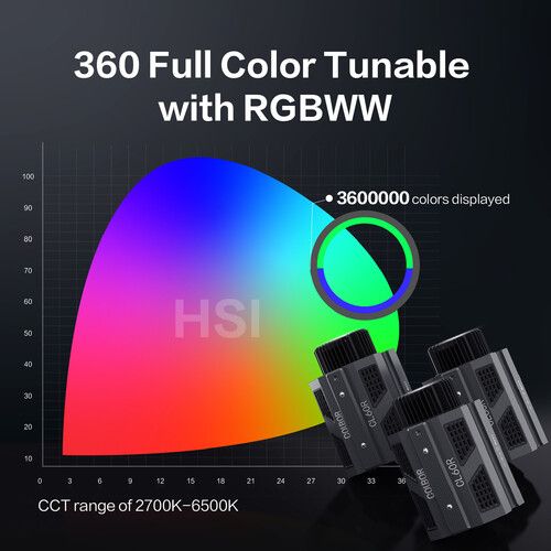 thumbnail-4 for COLBOR CL60R RGB COB LED Monolight