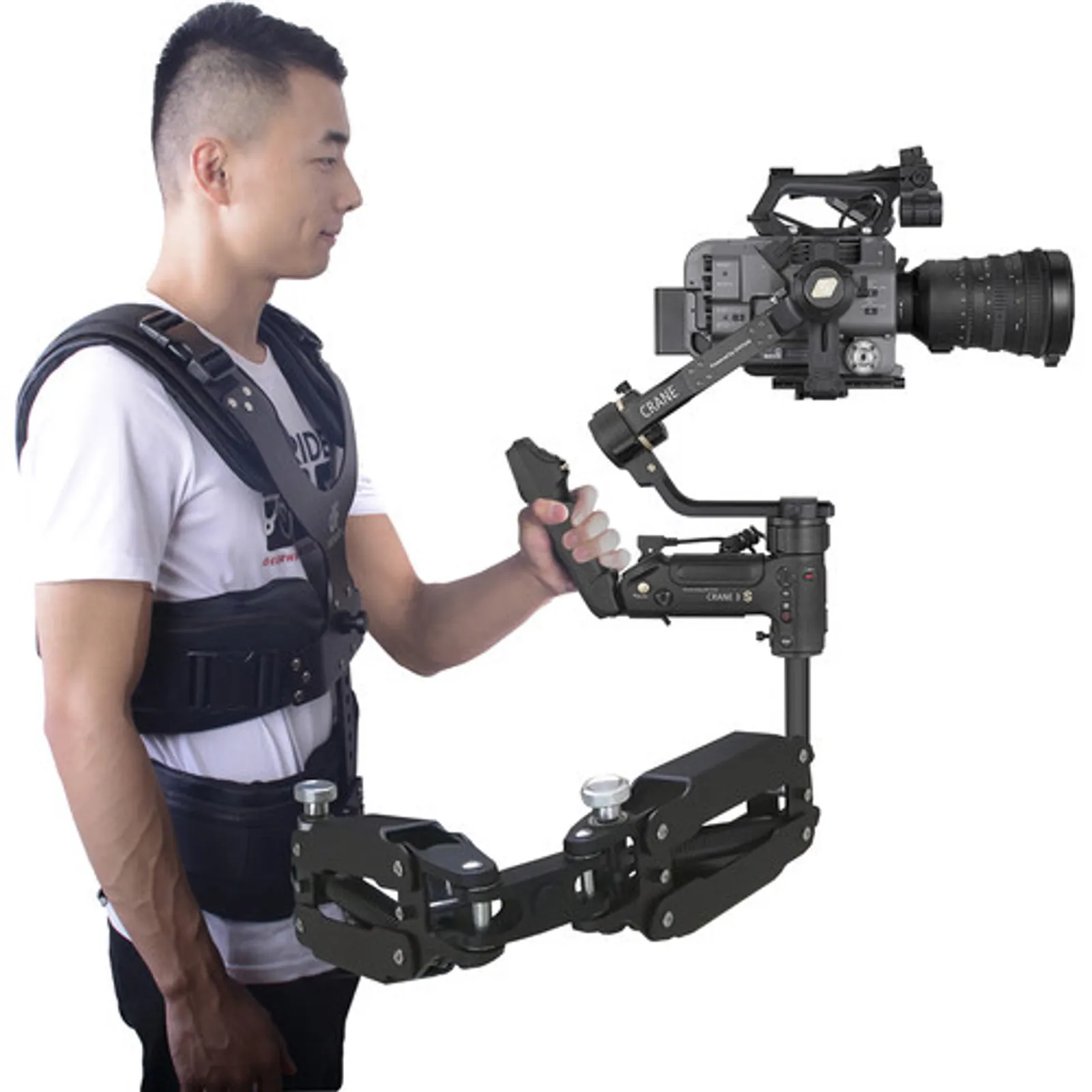 DigitalFoto Solution Limited THANOS-PRO Support Vest with Dual-Spring Arm for DJI RS 2, RS 3 & RS 3 Pro, and Other Handheld Gimbals + TH02 Adapter