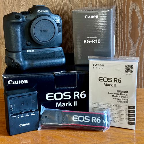 thumbnail-0 for Canon EOS R6 Mark II w/BG-R10 Grip & 2 Canon Batteries