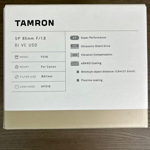 thumbnail-2 for TAMRON - SP 85 mm F/1.8 Di VC USD for Nikon DSLR Cameras - Black - F016N