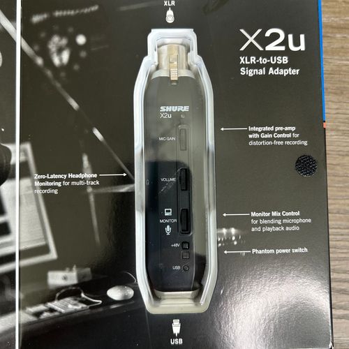 thumbnail-1 for Shure x2u XLR to USB Signal Adapter