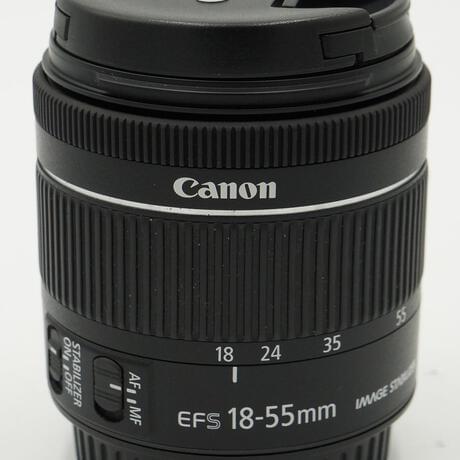 thumbnail-0 for Canon EF-S 18-55mm f/4-5.6 IS STM Lens w/ Caps