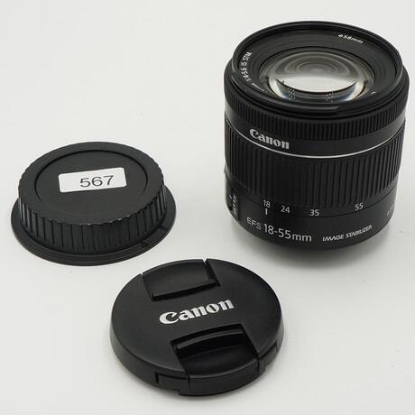 thumbnail-1 for Canon EF-S 18-55mm f/4-5.6 IS STM Lens w/ Caps