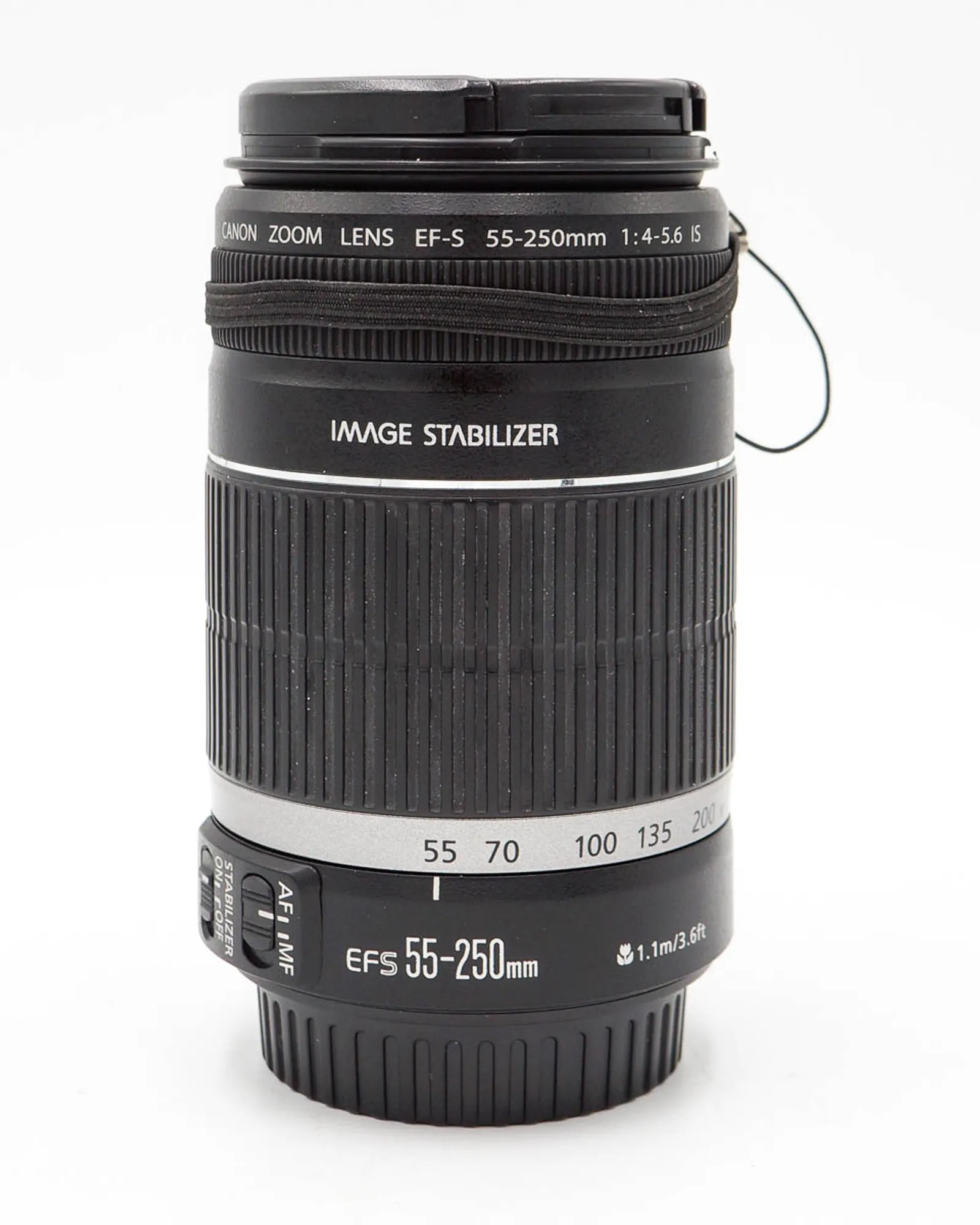 Canon EF-S 55-250mm f/4-5.6 IS Lens w/ Caps From Madison PhotoPlus