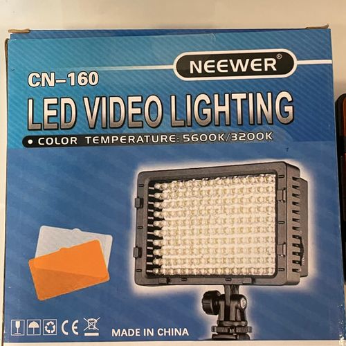 thumbnail-1 for NEEWER® 160 LED CN-160 Dimmable Ultra High Power Panel Digital Camera / Camcorder Video Light, LED Light compatible with Canon, Nikon, Pentax, Panasonic,SONY, Samsung and Olympus Digital SLR Cameras