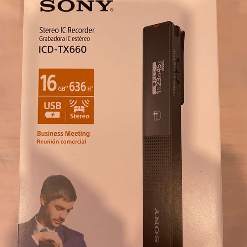 thumbnail-7 for Sony ICD-TX660 - Slim Digital Voice Recorder with OLED Display, Black