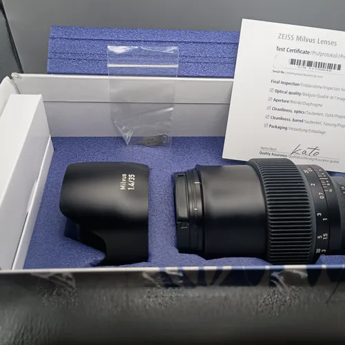 thumbnail-0 for Zeiss Milvus 35mm f/1.4 ZF.2 Lens Nikon F Follow Focus Cinema Gear Lens Box