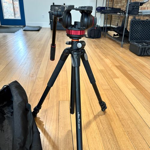 Alta Pro 263AT Tripod Legs with Manfrotto 502 HD Fluid Head