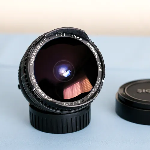 thumbnail-0 for Sigma 16mm 2.8 filtermatic fisheye lens for Nikon F