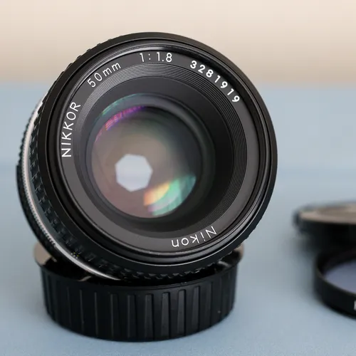 thumbnail-1 for Nikon 50mm 1.8 AI-S Standard Prime Lens