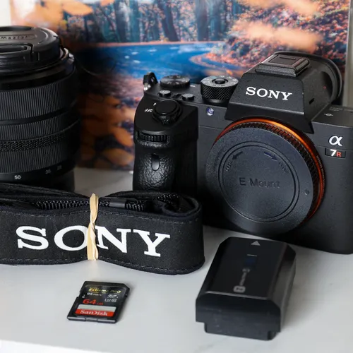 thumbnail-0 for Sony A7R IIIA mirrorless camera, w/kit lens and accessories. Low shutter count!