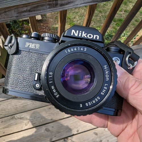 thumbnail-1 for Nikon FM2 Black Film Camera with 50mm f1.8 Series E lens (no meter)