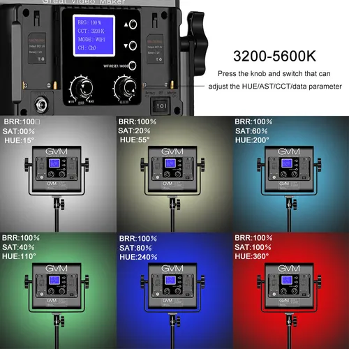 thumbnail-3 for GVM 800D-RGB LED Light Panel (2-Light Kit)