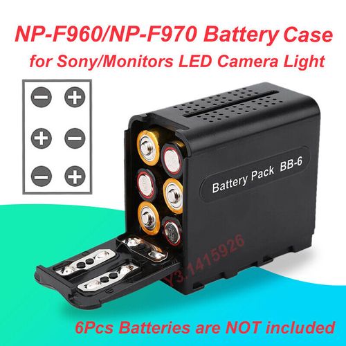 thumbnail-6 for NP-F960/NP-F970 Battery LED Camera Light Panel for Sony/Monitors 3 battery cases