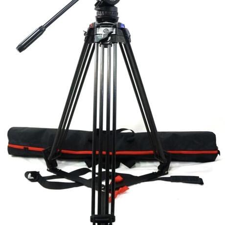 Sachtler DV 8/100 SB Fluid Head, 100L Carbon Tripod, Ground Spreader